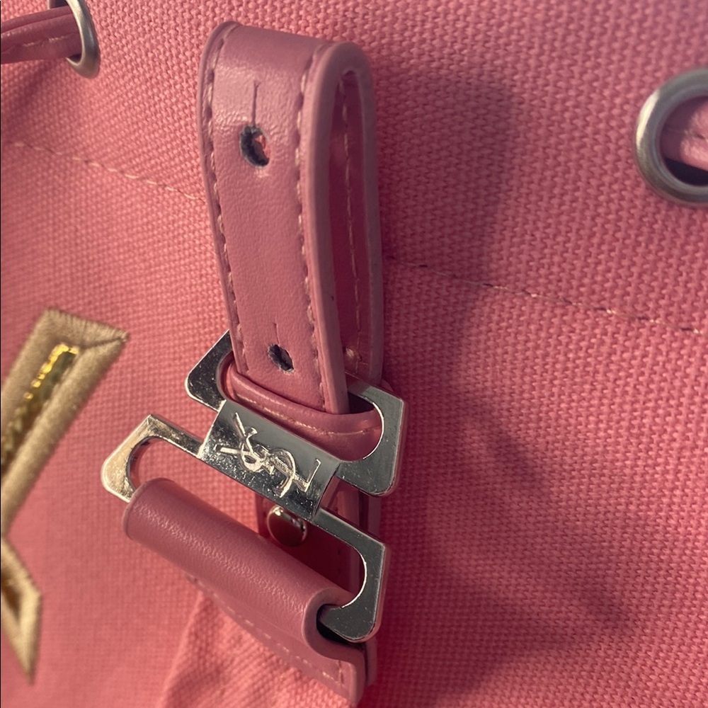 Yves Saint Laurent Pink Tote with Gold Logo - Picture 2 of 11